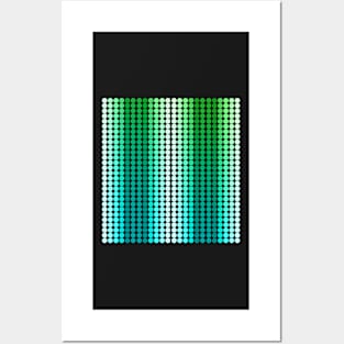 Dots green, aquamarina Posters and Art